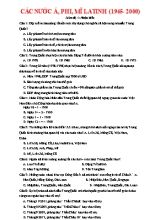 140 Câu trắc nghiệm Lịch sử 12 - Chương 3 Các nước Á Phi Mĩ La Tinh (1945-2000) (Có đáp án)
